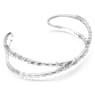 Hyperbola cuff, Infinity, White, Rhodium plated - Swarovski, 5677626