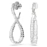 Hyperbola drop earrings, Infinity, White, Rhodium plated - Swarovski, 5677628