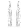 Hyperbola drop earrings, Infinity, White, Rhodium plated - Swarovski, 5677628