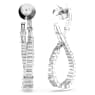 Hyperbola ต่างหูทรงหยดน้ำ, อินฟินิตี้, ขาว, เคลือบโรเดียม - Swarovski, 5677628