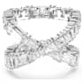 Hyperbola 戒指, Infinity, 白色, 銀色調潤飾 - Swarovski, 5677631