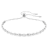 Matrix Tennis bracelet, Mixed round cuts, White, Rhodium plated - Swarovski, 5677813