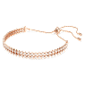 Matrix Tennis bracelet, Round cut, White, Rose gold-tone plated - Swarovski, 5677823