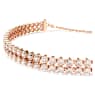 Matrix Tennis bracelet, Round cut, White, Rose gold-tone plated - Swarovski, 5677823