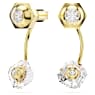 Numina earring jackets, Mixed cuts, White, Gold-tone plated - Swarovski, 5677980