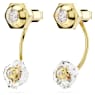 Numina earring jackets, Mixed cuts, White, Gold-tone plated - Swarovski, 5677980