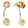 Numina earring jackets, Mixed cuts, White, Gold-tone plated - Swarovski, 5677980