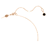 Swan pendant, Swan, Small, Black, Rose gold-tone plated - Swarovski, 5678046