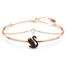 Swan 뱅글, 스완, 블랙, 로즈골드 톤 플래팅 - Swarovski, 5678048