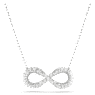 Hyperbola pendant, Infinity, White, Rhodium plated - Swarovski, 5679434