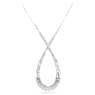 Pendentif Hyperbola, Tailles variées, Infini, Blanc, Métal rhodié - Swarovski, 5679438