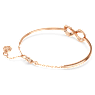 Bracelete Hyperbola, Infinity, Branca, Lacado a rosa dourado - Swarovski, 5679443