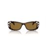 แว่นกันแดด, รูปทรงสี่เหลี่ยมผืนผ้า, SK6008, น้ำตาล - Swarovski, 5679536