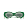 Sunglasses, Cat-eye shape, SK6002, Green - Swarovski, 5679539