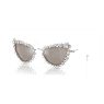 Occhiali da sole a clip 2 in 1, Statement, Forma Cat-eye, SK7011, Bianchi - Swarovski, 5679552