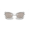 Occhiali da sole a clip 2 in 1, Statement, Forma Cat-eye, SK7011, Bianchi - Swarovski, 5679552