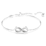 Hyperbola bracelet, Infinity, White, Rhodium plated - Swarovski, 5679664