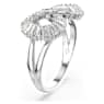 Hyperbola 個性戒指, Infinity, 白色, 鍍白金色 - Swarovski, 5679696