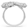 Hyperbola 個性戒指, Infinity, 白色, 鍍白金色 - Swarovski, 5679696