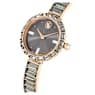 Orologio Matrix Bangle, Fabbricato in Svizzera, Bracciale in cristallo, Grigio, Finitura in tono oro rosa - Swarovski, 5679887