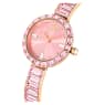 Matrix Bangle Uhr, Schweizer Produktion, Kristallarmband, Rosa, Roségoldfarbenes Finish - Swarovski, 5679890