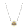 Idyllia nyaklánc, Virág, Sárga, Ródium bevonattal - Swarovski, 5679916