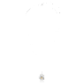 Idyllia pendant, Flower, Yellow, Rhodium plated - Swarovski, 5679917