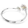 Idyllia bangle, Flower, Yellow, Rhodium plated - Swarovski, 5679936