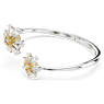 Idyllia bangle, Flower, Yellow, Rhodium plated - Swarovski, 5679937
