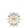Idyllia hanger en broche, Verschillende slijpvormen, Bloem, Lang, Geel, Rodium toplaag - Swarovski, 5679947