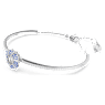 Bracciale rigido Idyllia, Fiore, Blu, Placcato rodio - Swarovski, 5680014