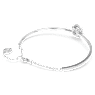Bracciale rigido Idyllia, Fiore, Blu, Placcato rodio - Swarovski, 5680014