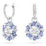 Idyllia damla küpeler, Karışık kesimler, Çiçek, Mavi, Rodyum kaplama - Swarovski, 5680016
