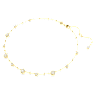 Verižica Imber, Okrogli rez, Razporejen dizajn, Bela, PVD zlatega odtenka - Swarovski, 5680090
