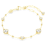 Braccialetto Imber, Taglio Round, Design sparpagliato, Bianco, Placcato color oro - Swarovski, 5680094