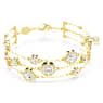 Imber wide bracelet, Round cut, White, Gold-tone plated - Swarovski, 5680095