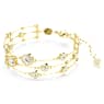 Imber wide bracelet, Round cut, White, Gold-tone plated - Swarovski, 5680095