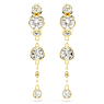 Imber Hängande örhängen, Rundslipad, Vit, Blandad metallfinish - Swarovski, 5680097