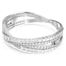 Hyperbola 闊手鐲, Infinity, 白色, 鍍白金色 - Swarovski, 5680269
