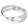Hyperbola 闊手鐲, Infinity, 白色, 鍍白金色 - Swarovski, 5680269