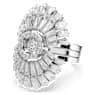 Idyllia ring, Set (3), Mixed cuts, Shell, White, Rhodium plated - Swarovski, 5680292