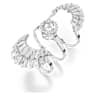 Idyllia ring, Set (3), Mixed cuts, Shell, White, Rhodium plated - Swarovski, 5680292