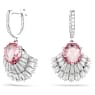 Orecchini pendenti Idyllia, Taglio misto, Conchiglia, Rosa, Placcato rodio - Swarovski, 5680295