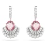 Orecchini pendenti Idyllia, Taglio misto, Conchiglia, Rosa, Placcato rodio - Swarovski, 5680295