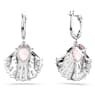 Orecchini pendenti Idyllia, Taglio misto, Conchiglia, Rosa, Placcato rodio - Swarovski, 5680295