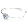 Hyperbola 手鐲, 心形, 藍色, 鍍白金色 - Swarovski, 5680393
