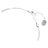 Hyperbola 手鐲, 心形, 藍色, 鍍白金色 - Swarovski, 5680393