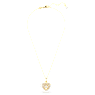 Hyperbola pendant, Crystal pearl, Heart, White, Gold-tone plated - Swarovski, 5680399