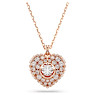 Hyperbola 鏈墜, 水晶珍珠, 心形, 白色, 鍍玫瑰金色調 - Swarovski, 5680402