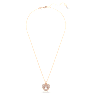 Hyperbola pendant, Crystal pearl, Heart, White, Rose gold-tone plated - Swarovski, 5680402